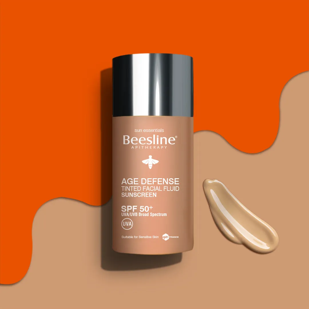 Beesline Age Defense Tinted Facial Fluid Sunscreen - Medium