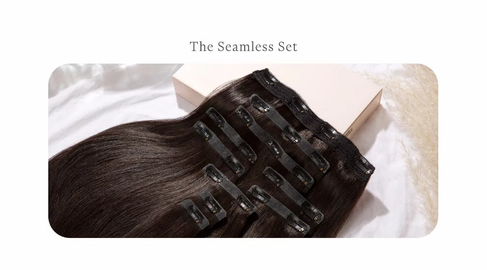 Bleached Blonde, 20" Seamless Clip-In Hair Extensions, #60 | 180g