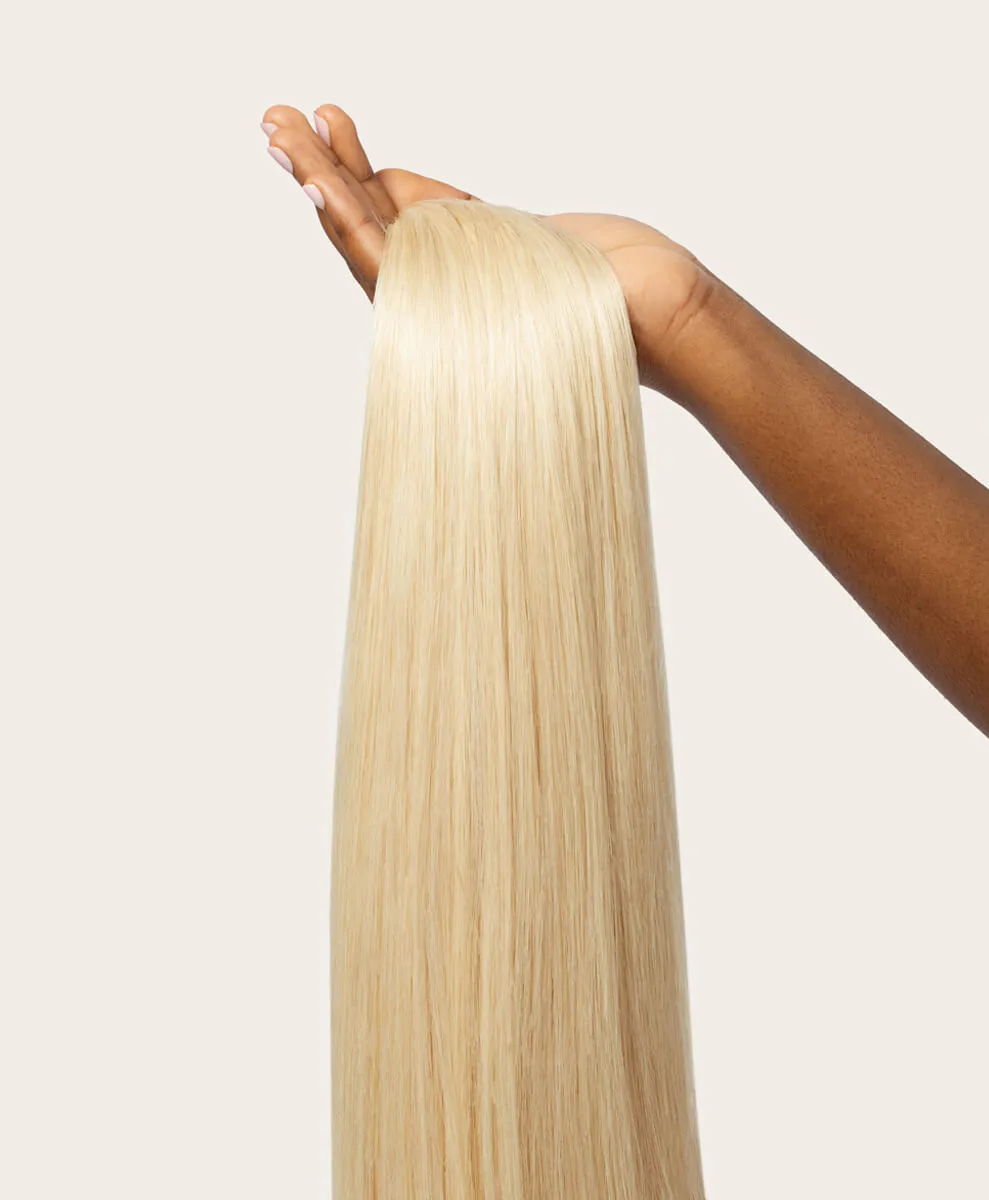 Bleached Blonde, 20" Seamless Clip-In Hair Extensions, #60 | 180g