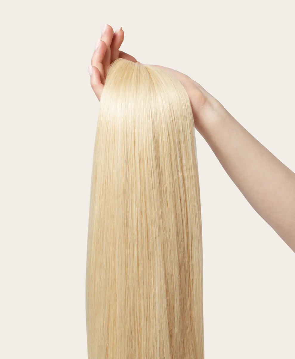 Bleached Blonde, 20" Seamless Clip-In Hair Extensions, #60 | 180g