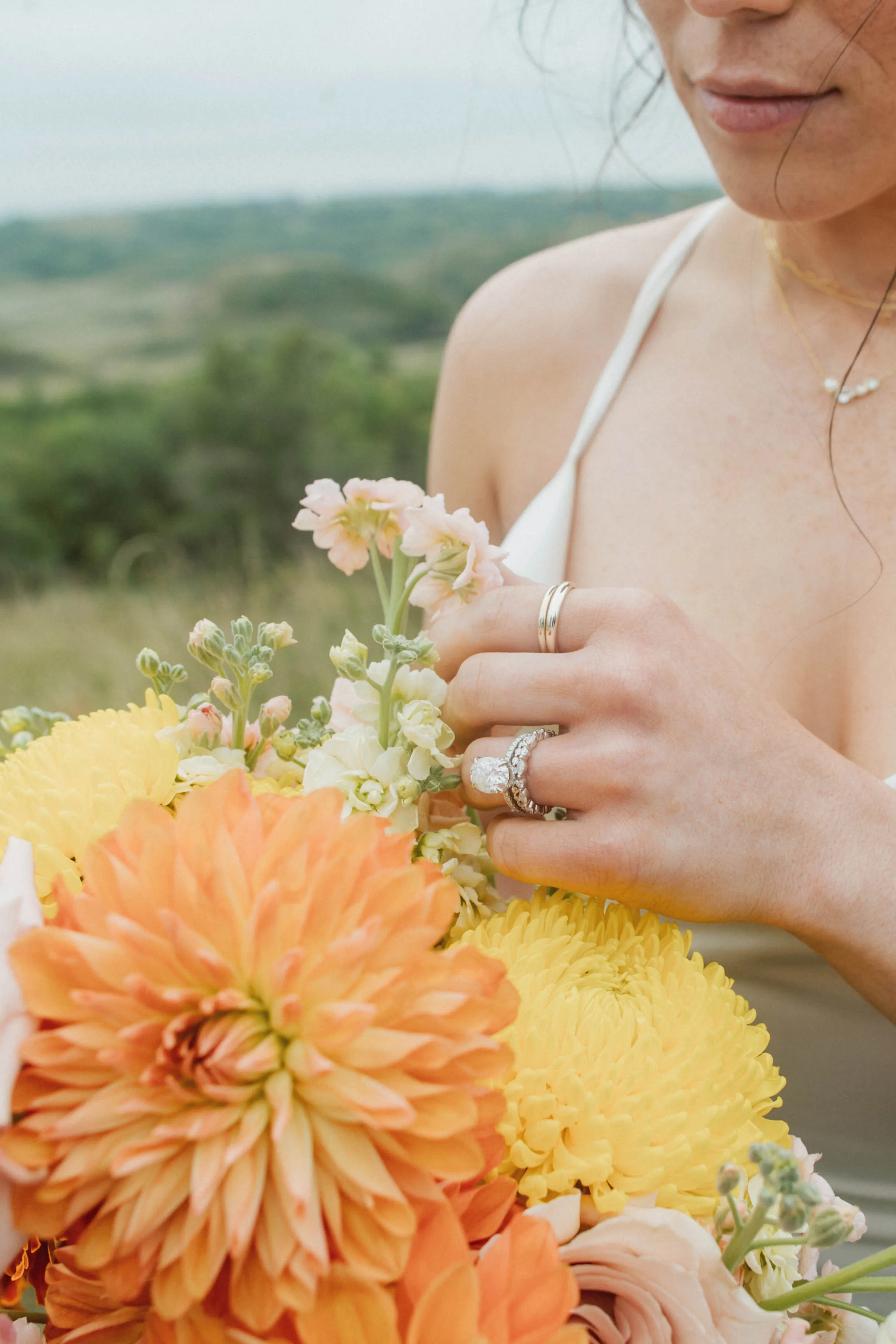 Dreamy Orange and Yellow Grassland Elopement