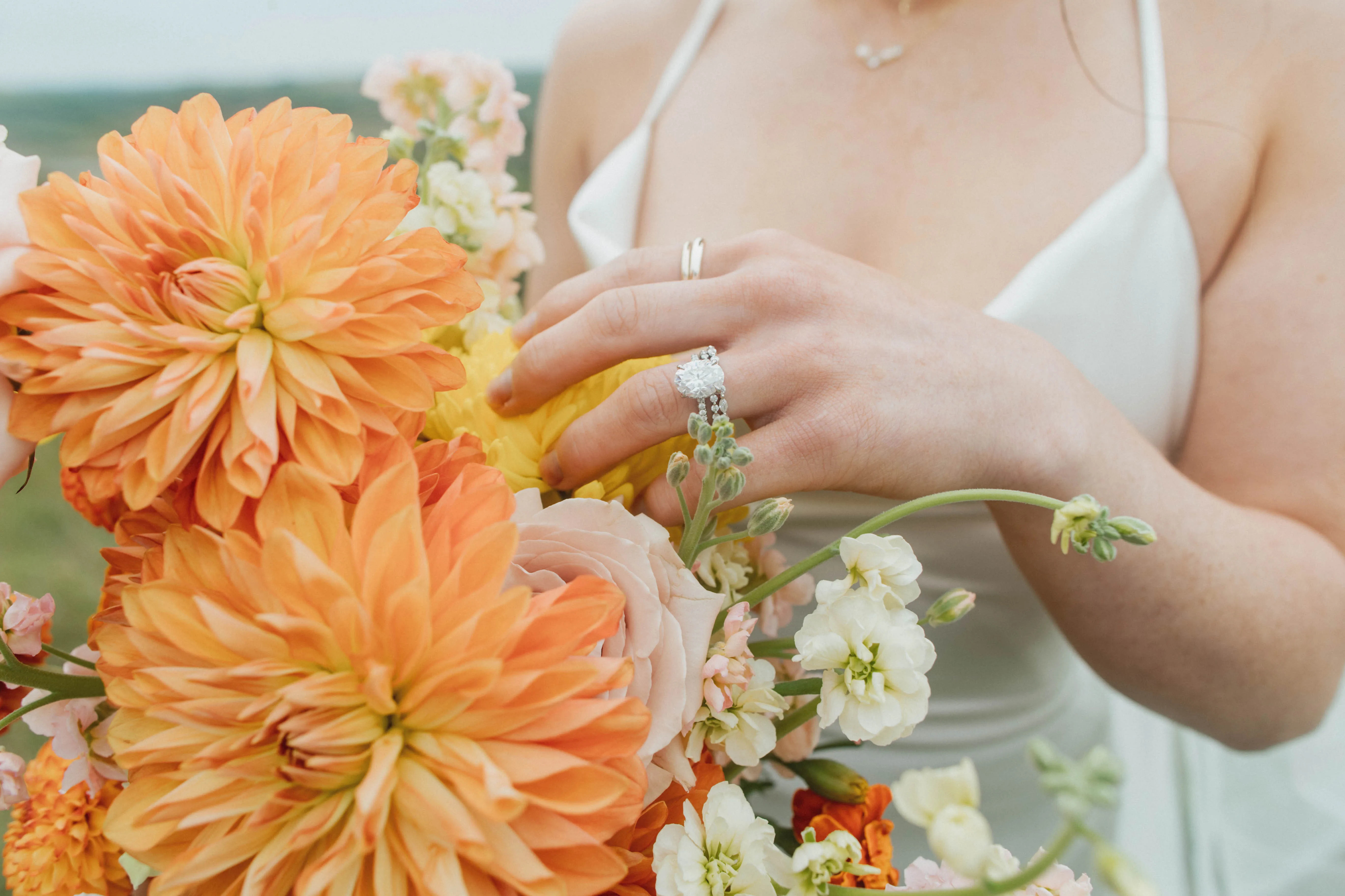 Dreamy Orange and Yellow Grassland Elopement