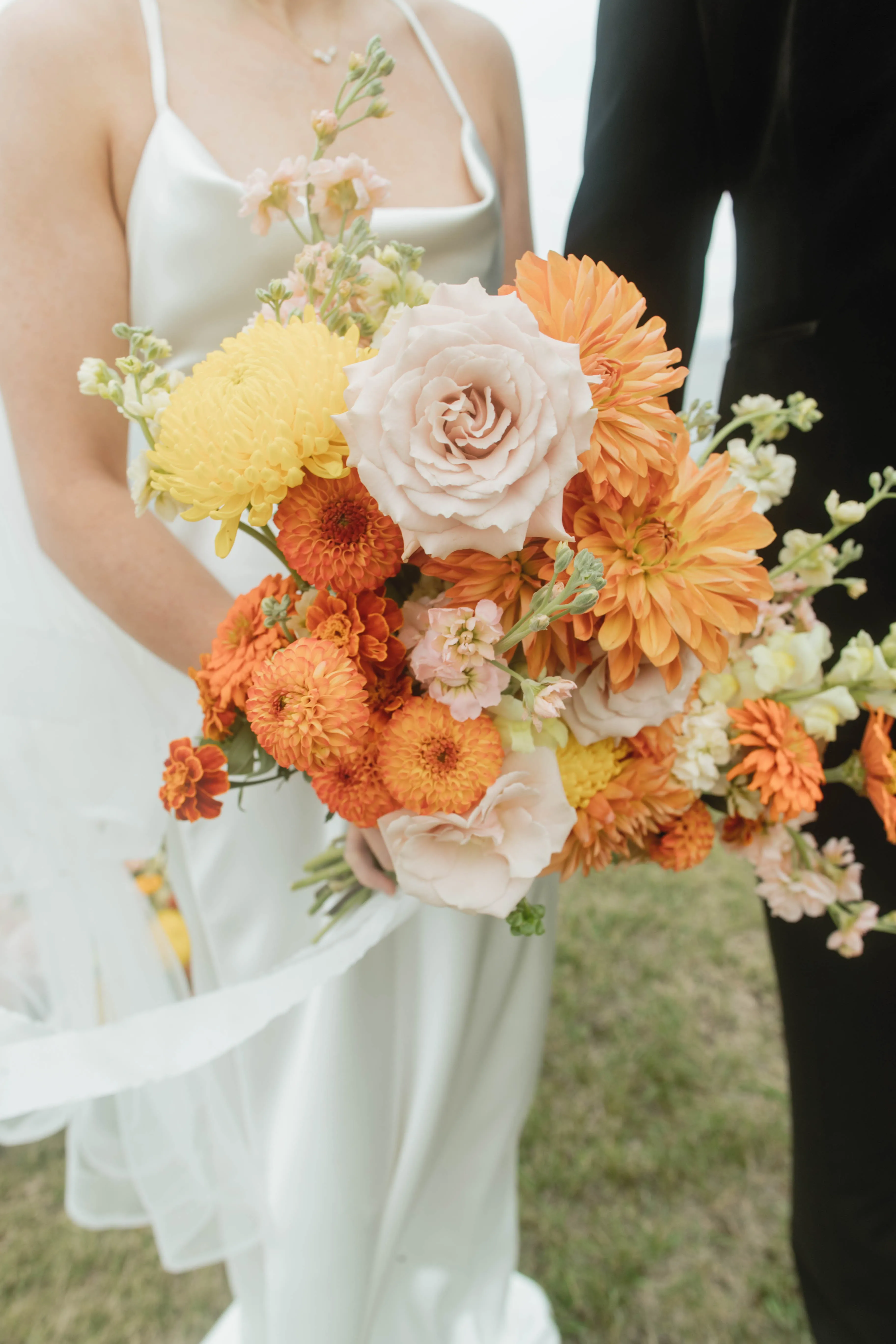 Dreamy Orange and Yellow Grassland Elopement