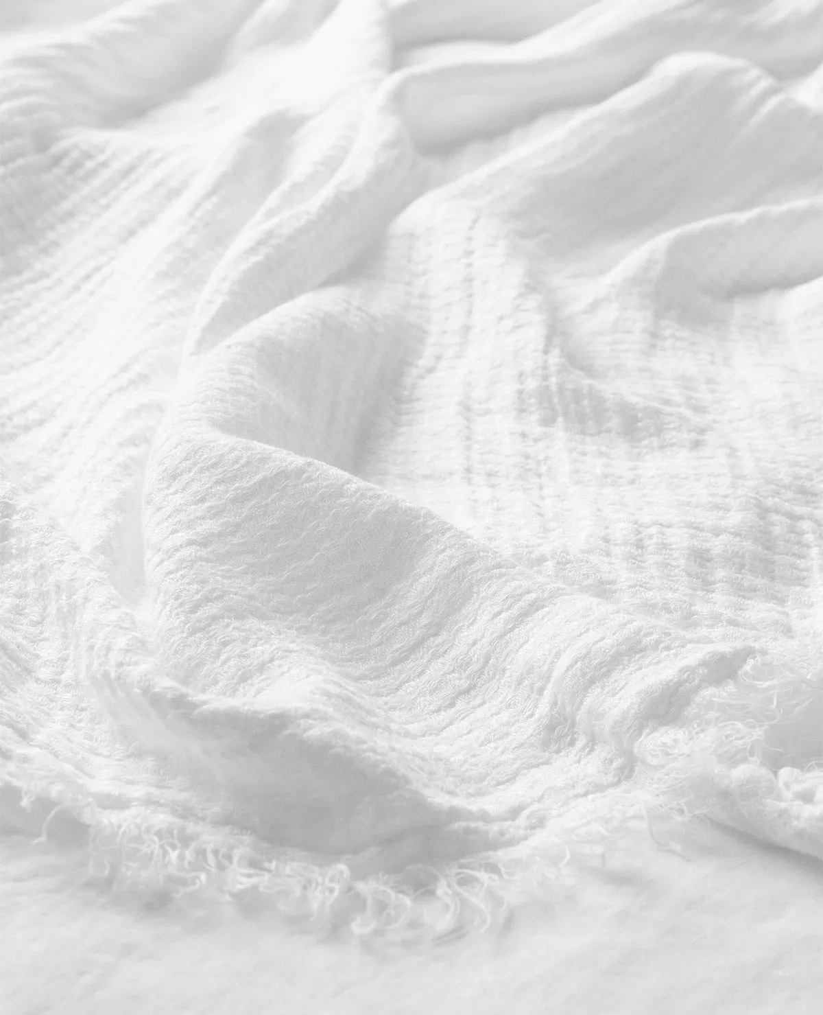 Hampton Linen Throw Off-White