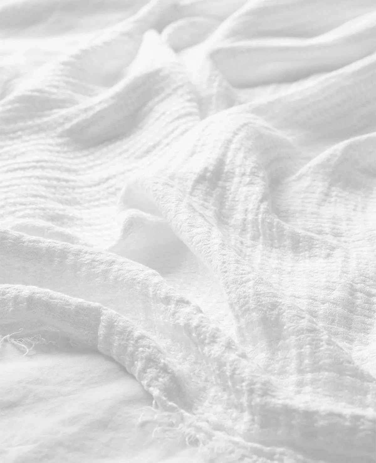 Hampton Linen Throw Off-White