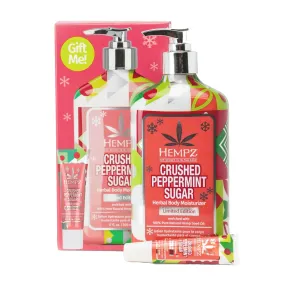 Hempz - Crushed Peppermint Sugar Herbal Body Moisturizer   Lip Balm Gift Set
