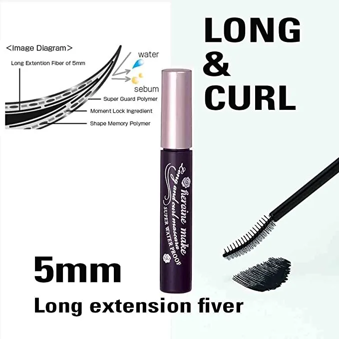 Kiss Me Heroine Make Mascara Long & Curl Super Waterproof 01 Jet Black (TW)
