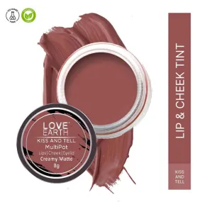 Love Earth Lip Tint & Cheek Tint Multipot-Kiss (Mauvish Pink)