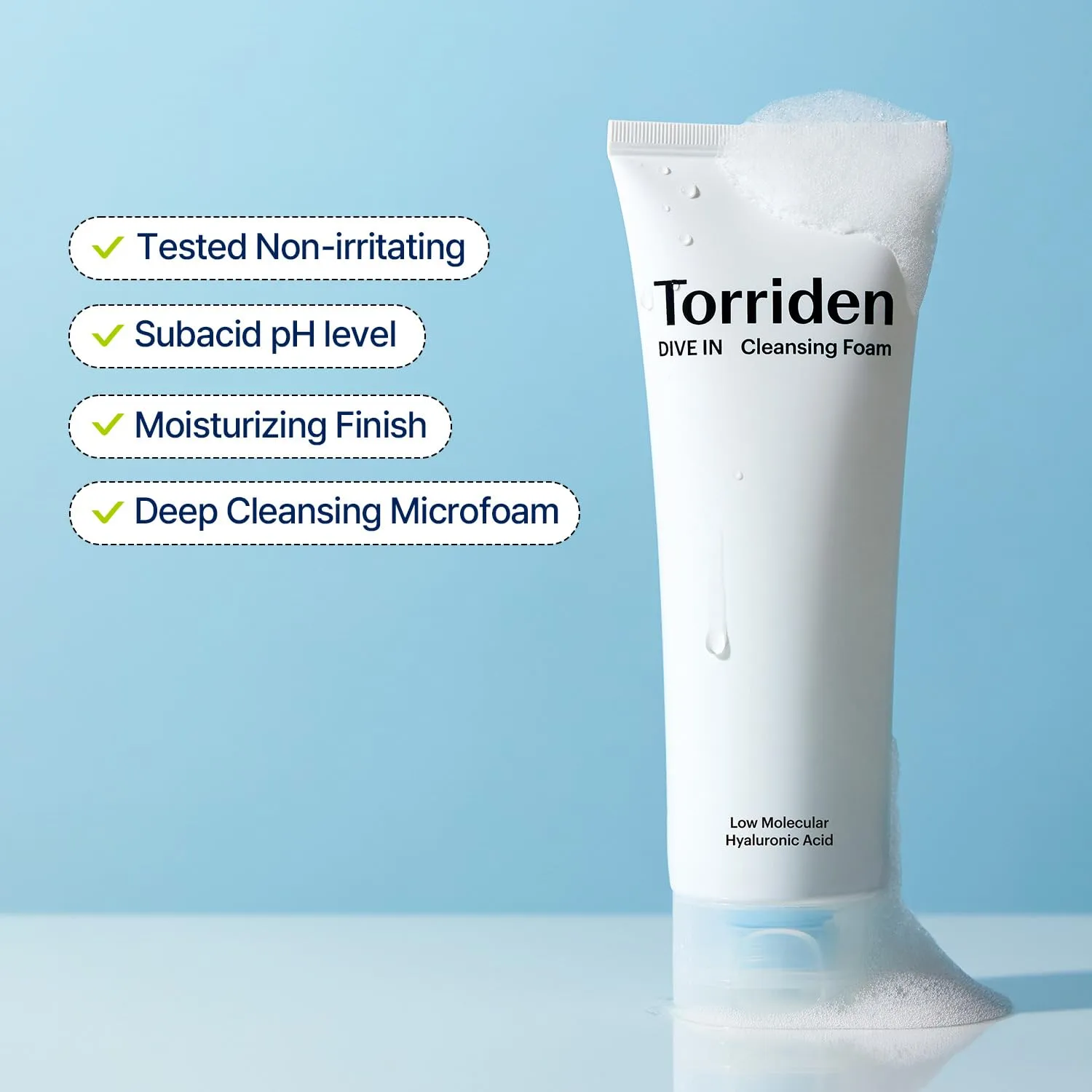 Torriden DIVE IN Low Molecular Hyaluronic Acid Cleansing Foam
